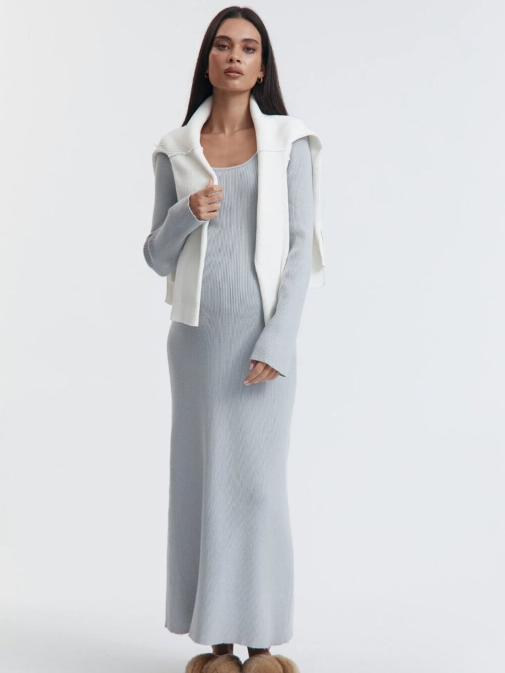 Legoe Heritage Valencia Sweater Dress - Misty Blue